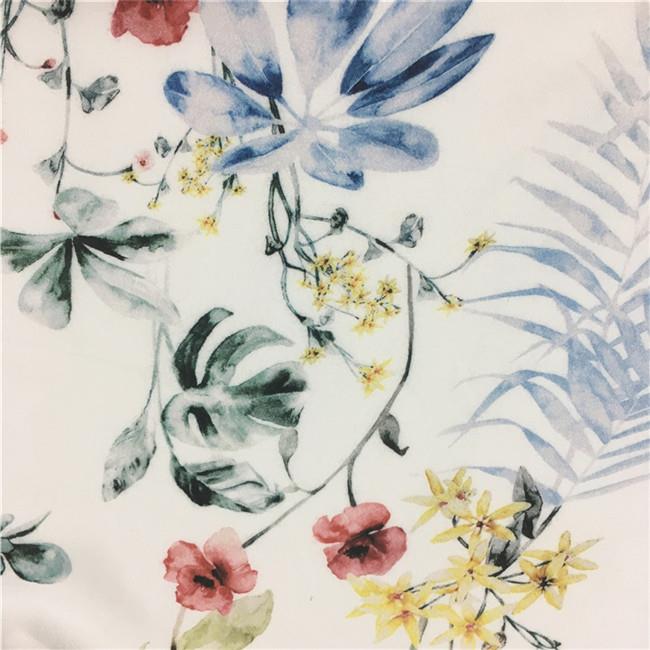 Tecido de seda floral para vestidos